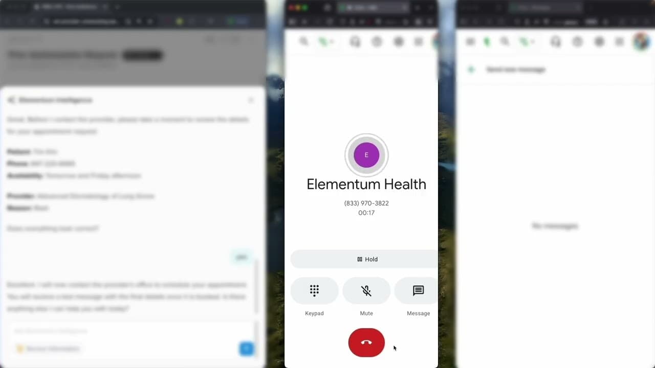AI Agent Calls the Doctor's Office For You | Elementum Healthcare Scheduling Demo