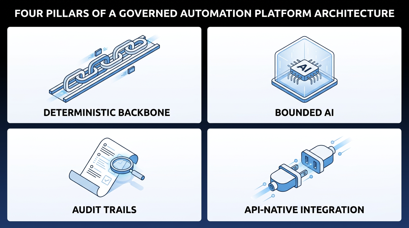 pillars of governed automation platform architecture