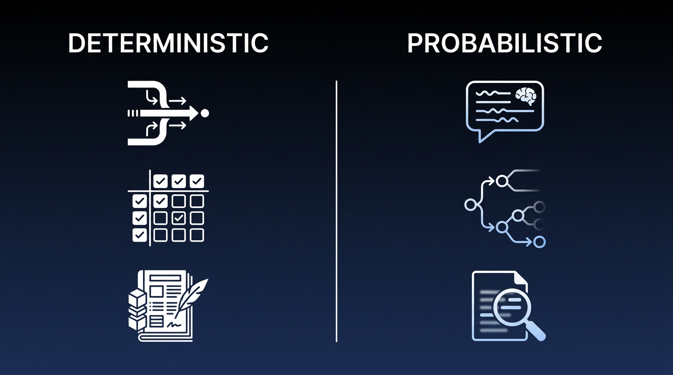 deterministic and probabilistic steps