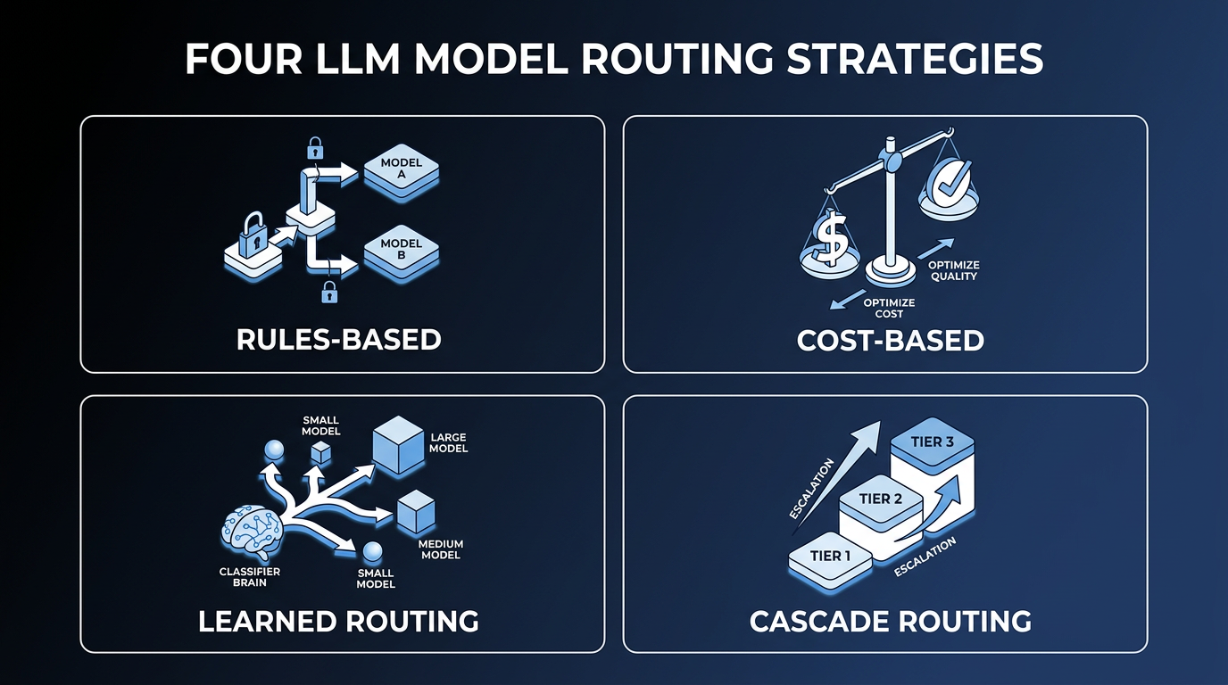 four different routing approaches